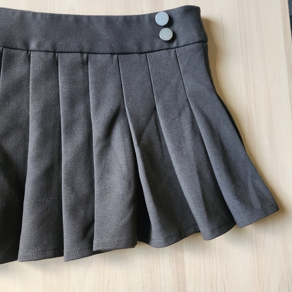 With Jean Jade Y2K Dark Brown Pleated Mini Skirt Size XS - Picture 5 of 13